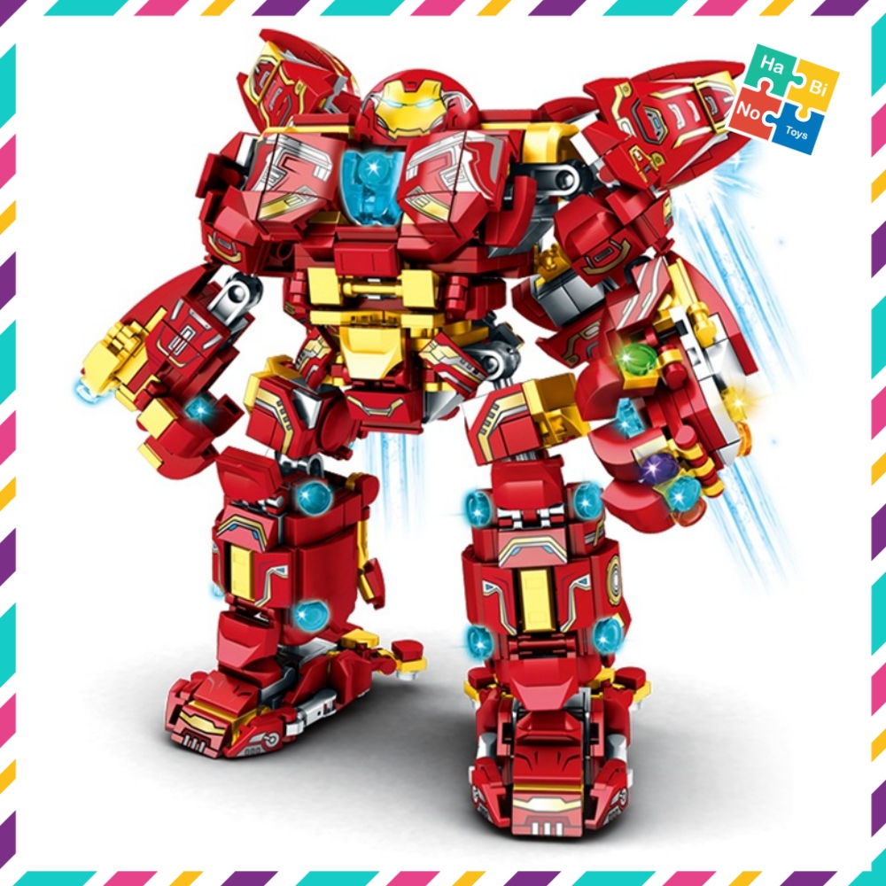 Đồ Chơi Lắp Ráp Mô Hình Hulkbuster Robot Người Máy Mech Nhân Vật Phim Marve Siêu Anh Hùng 820 Chi Tiết 76038