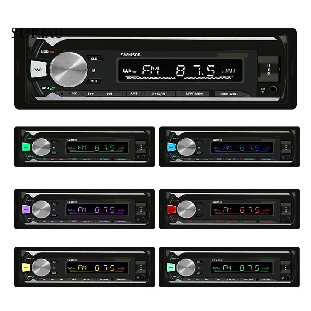 *QCDZ* 508 12V Car Bluetooth U Disk/TF Card/AUX/FM Radio Audio Stereo MP3 Player