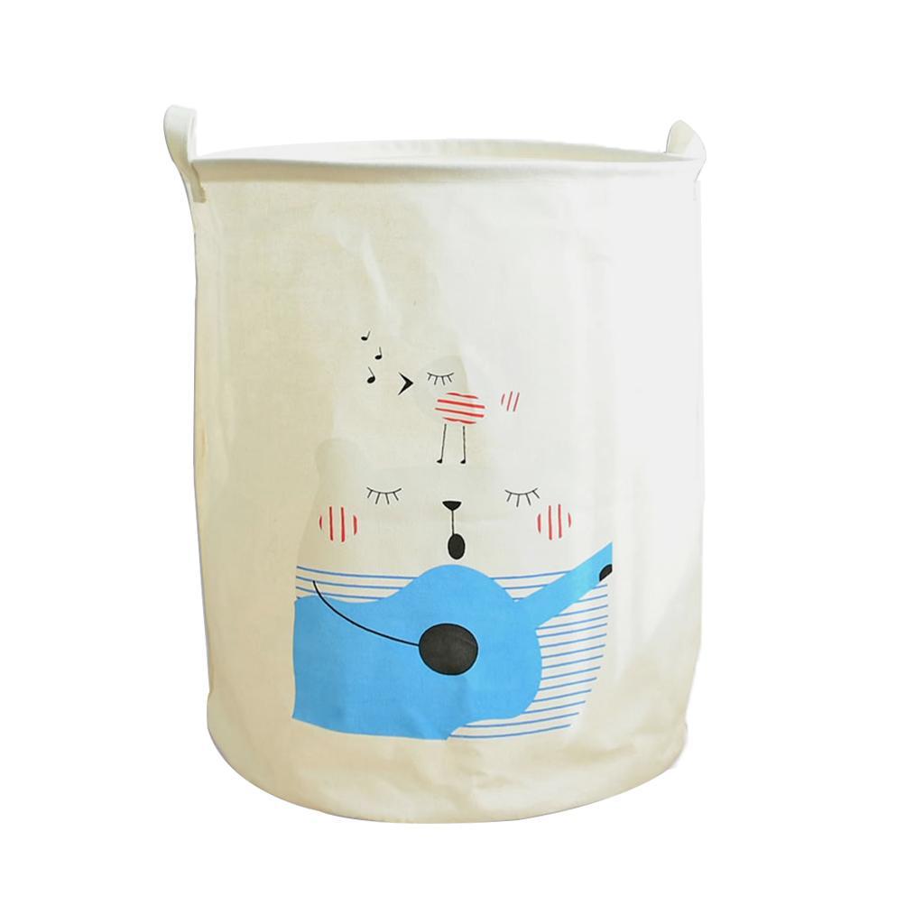 Collapsible Households Storage Basket Laundry Hamper Bucket 40x50cm