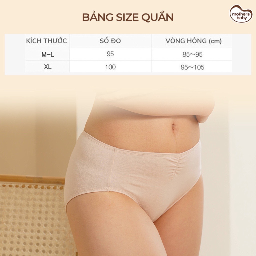 Quần Lót Bầu Sau Sinh Chất Liệu Cotton Nhẹ, Thoáng, Mát - Thương Hiệu Mothersbaby Hàn Quốc