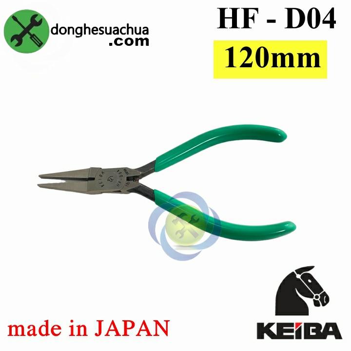 Kìm mũi nhọn phẳng 120mm KEIBA HF-D04 Nhật Bản