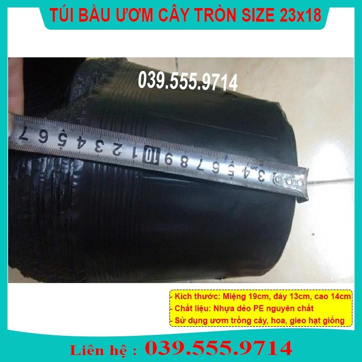 TÚI BẦU ĐEN TRÒN TRÔNG CÂY SIZE 23X18 - TÁI SỬ DỤNG NHIỀU LẦN