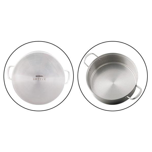 Bộ 1 nồi 1 xửng hấp inox 304 đáy từ Goldsun GH26-2303SG - Hàng Chính Hãng