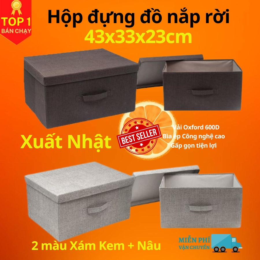 Hộp vải đựng đồ đa năng có nắp TD3a và TD3b – Túi vải Thụy Điển có nắp rời 34L sang trọng vải Oxford chính hãng miDoctor