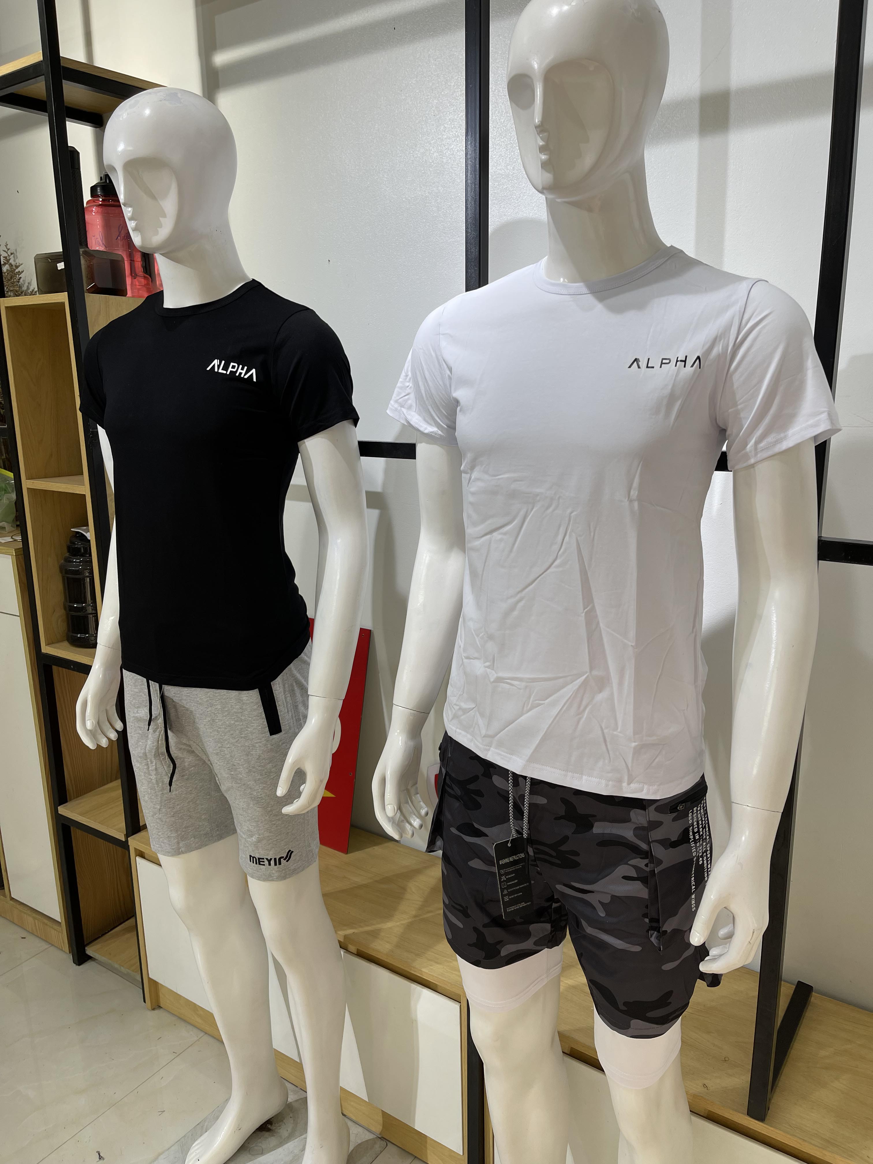 T-shirt logo Alpha thể thao nam