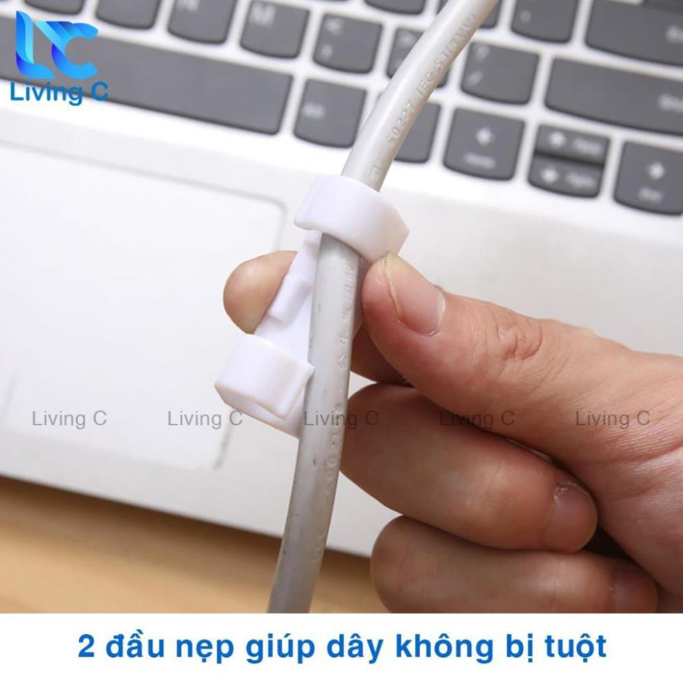 Bộ 16 nẹp dây điện chống rối, combo 16 kẹp cố định dây điện dán tường