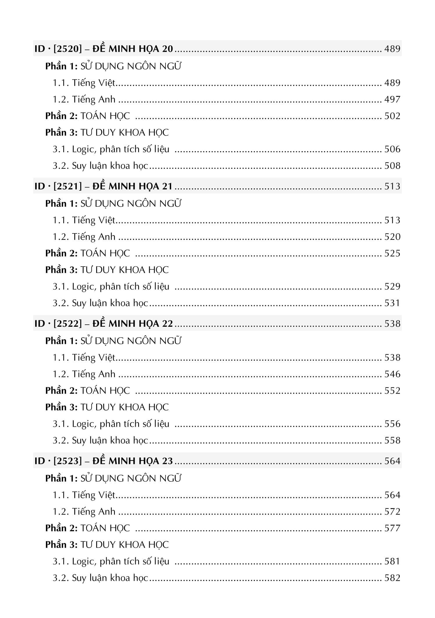 Sách - V-ACT - 25 Đề Luyện Thi Đánh Giá Năng Lực Theo Cấu Trúc Đề Của Đại Học Quốc Gia TP. Hồ Chí Minh - ảnh 9