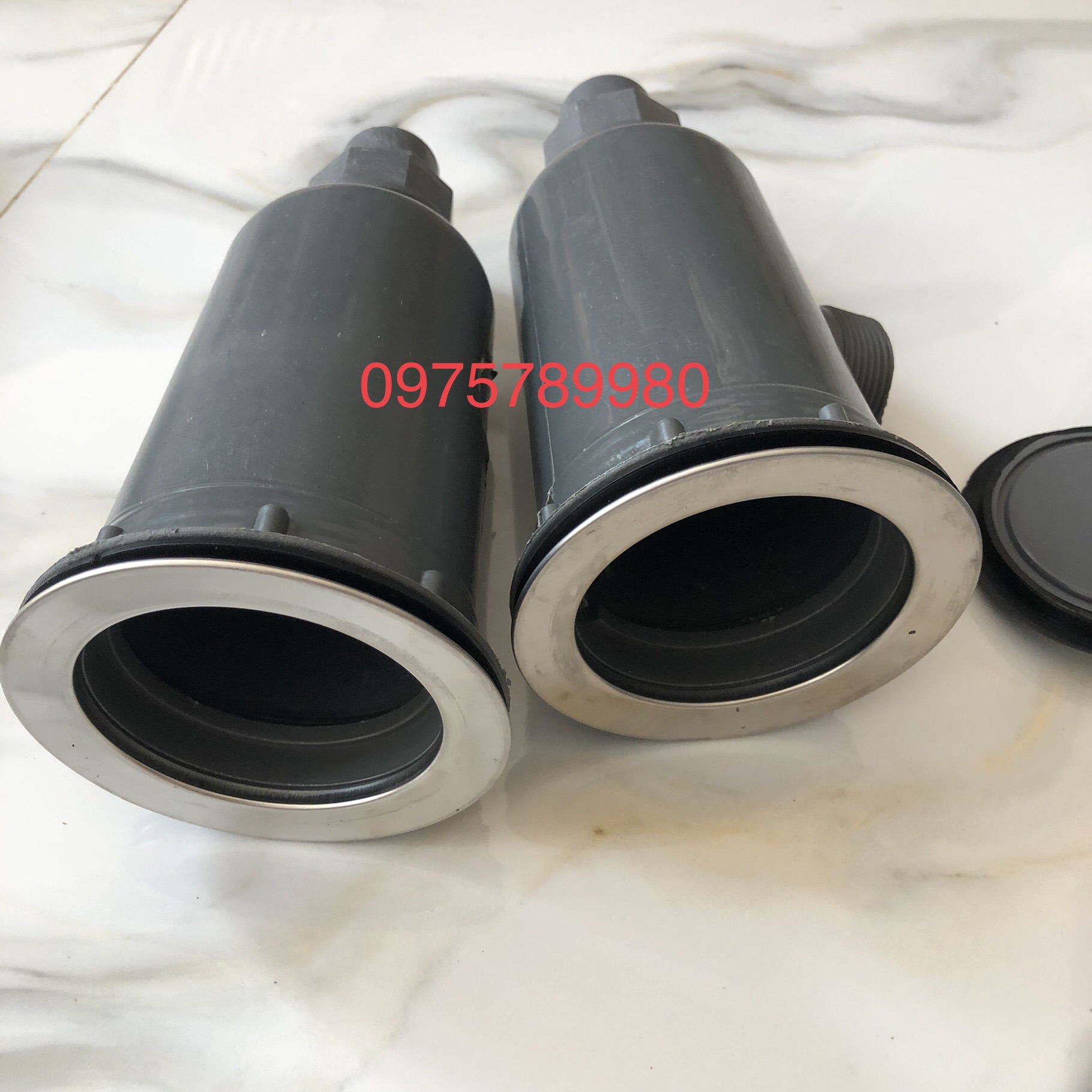 Bộ xả bồn rửa bát đôi-Xi phông bồn rửa bát nhựa