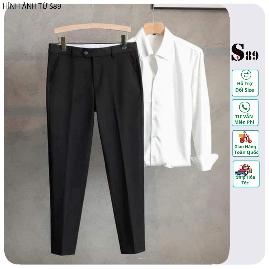 Combo quần tây nam tặng kèm áo sơ mi nam trắng dài tay