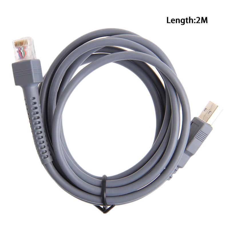 Cáp máy quét mã vạch ký hiệu 2M USB LS1203 LS2208 LS4208 LS3008 CBA-U01-S07ZAR