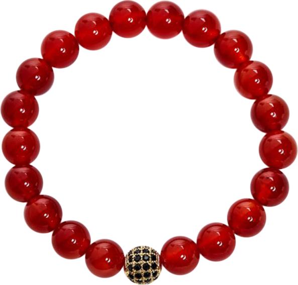 Vòng Tay Đá Mã Não Đỏ Mix Charm Ngọc Quý Gemstones VT47