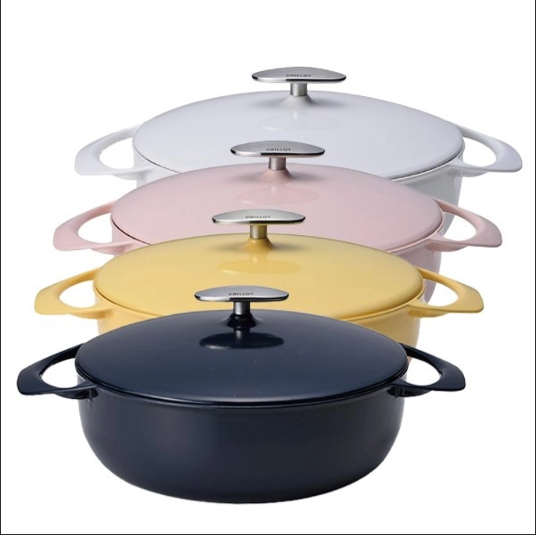 Unilloy - Nồi gang màu trắng - 24cm