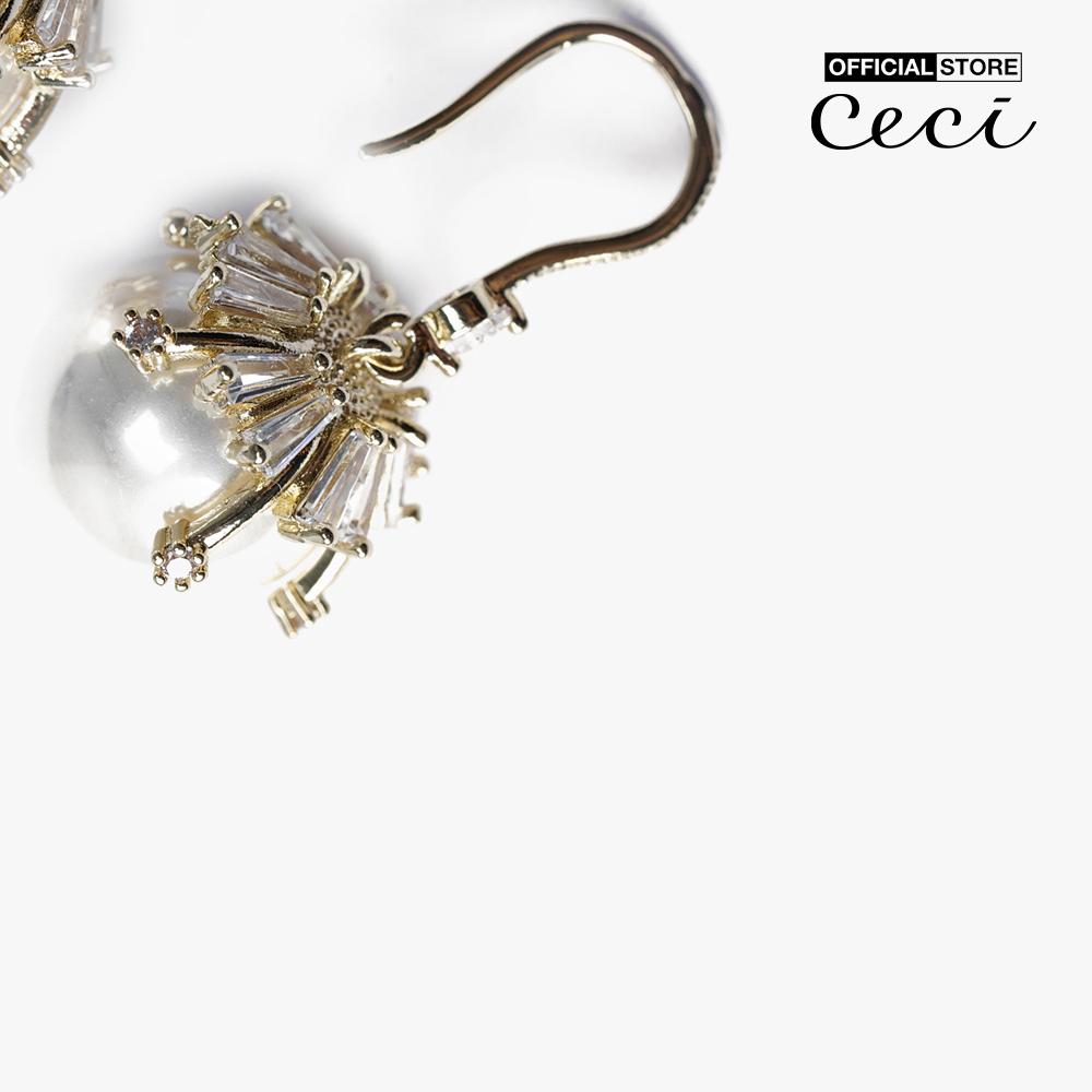 CECI - Khuyên tai nữ xỏ lỗ phối thiết kế ngọc trai sang trọng CC1-02000148