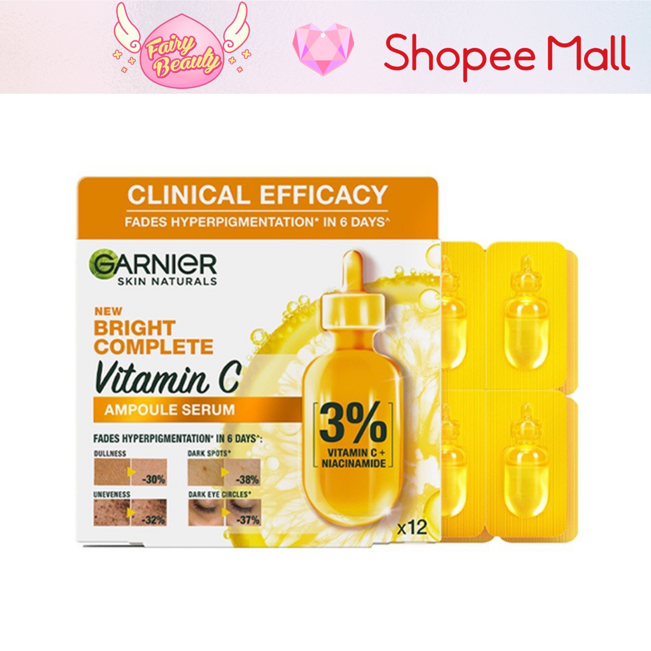 Tinh Chất Vitamin C Cô Đặc Giúp Sáng Da & Mờ Thâm Hiệu Quả Bright Complete Ampoule Serum 1.5ml/12x1.5ml