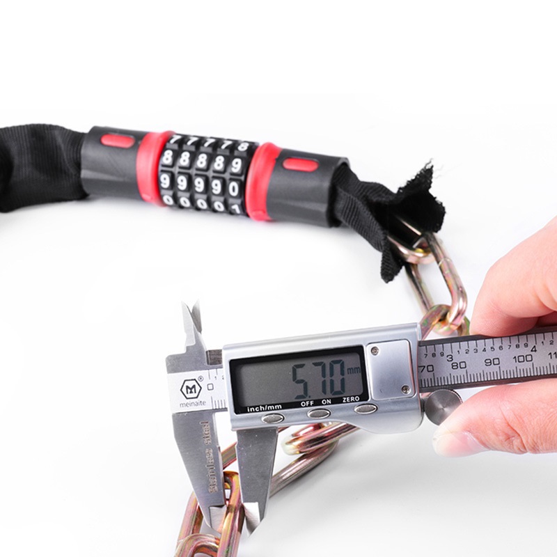 Khóa Xe Máy Xe Đạp Dây Xích Mật Mã 5 Số Chống Trộm, Chống Cắt Cao Cấp