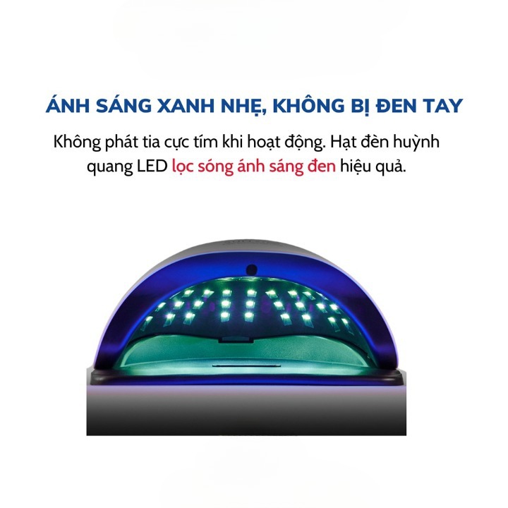 Máy sấy gel hơ móng tay tích điện Sun X7 Max 57 bóng Led/ UV bảo vệ quá nhiệt an toàn cho mắt không hại da tay