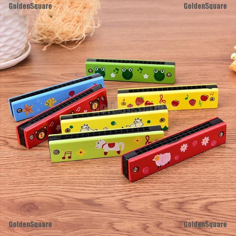 Kèn Harmonica Gỗ 16 Lỗ Đồ Chơi Âm Nhạc Cho Bé