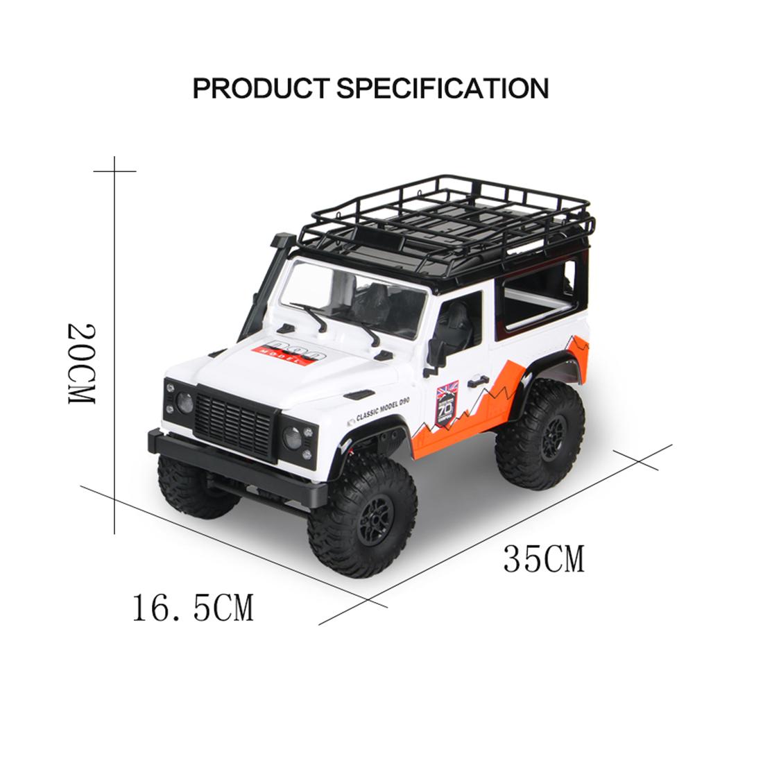 Xe Jeep địa hình điều khiển từ xa MN99, Ô tô điều khiển mô phỏng kiểu dáng Land Rover Defender - tỷ lệ 1:12 4WD, Xe điều khiển leo núi cao cấp