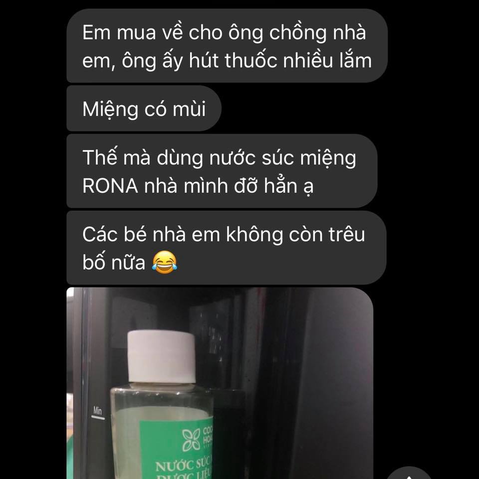 Combo 2 lọ nước súc miệng dược liệu Rona CoCayHoaLa TOP1 Giảm chảy máu chân răng, viêm lợi, nhiệt miệng, hôi miệng lâu năm chai 150ml - Hàng chính hãng