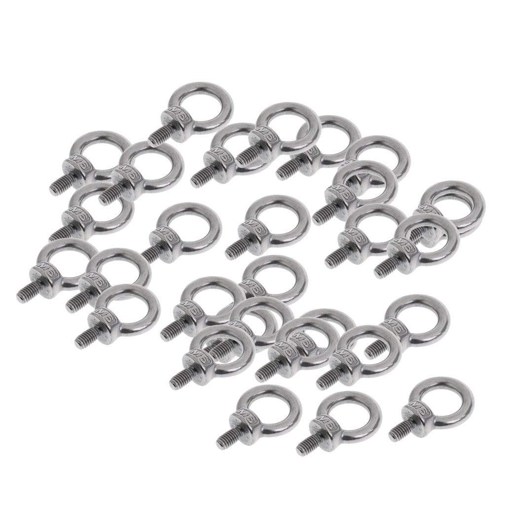30 Miếng M6 Thép Không Gỉ 304 DIN 580 Máy Vai Nâng Vít Mắt