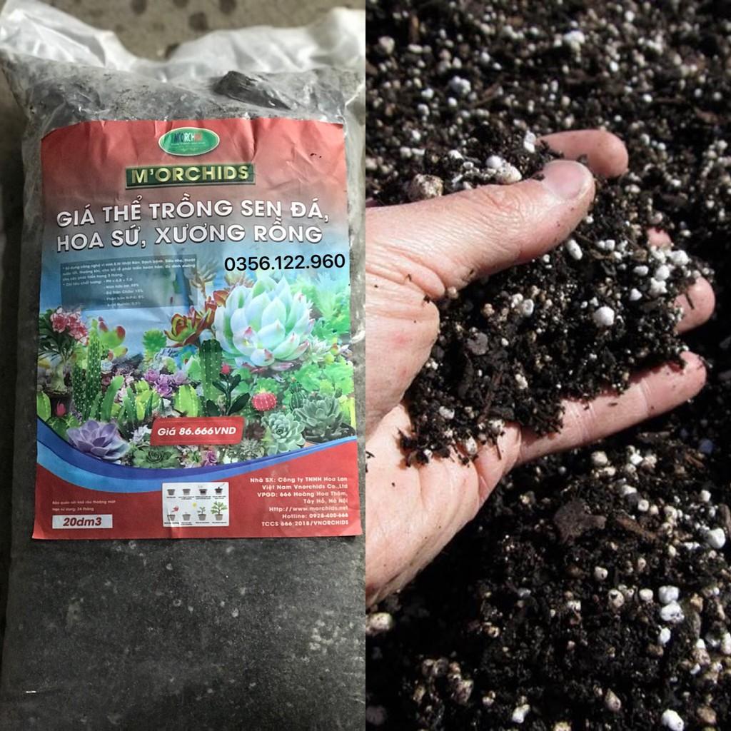 Giá thể đất trồng xương rồng, sen đá loại 1 túi 1,8kg - 20dm3