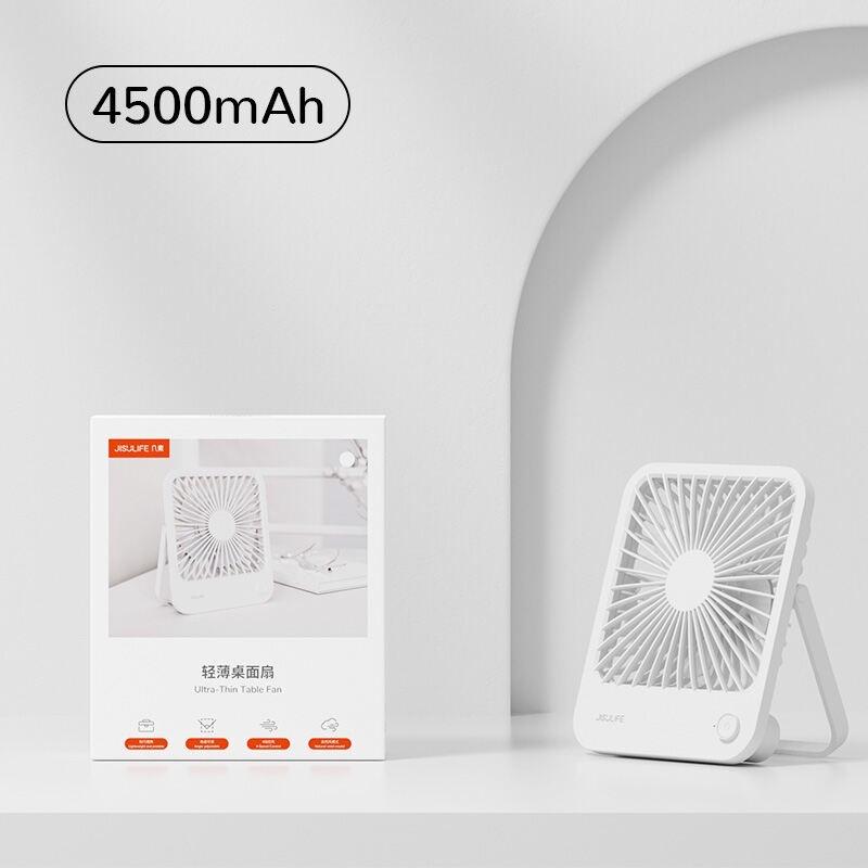 Quạt Để Bàn Tích Điện JISULIFE FA26A ABS Xoay 120 Độ - Pin 2000mAh Sử Dụng Đến 15H - Hàng Chính Hãng