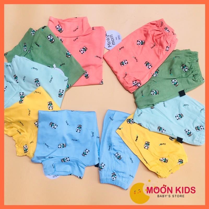 Bộ dài tay cho bé 1-4 tuổi Minky Mom chất thun lạnh hoạ tiết Gấu túi zip loại 1