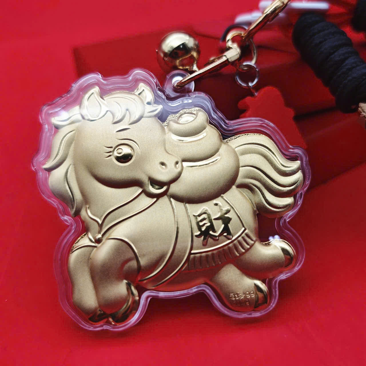 Móc Khóa Ngựa Vàng Mini 3D – Móc Treo Chìa Khóa/ Balo – Thu Hút May Mắn Tài Lộc 2026