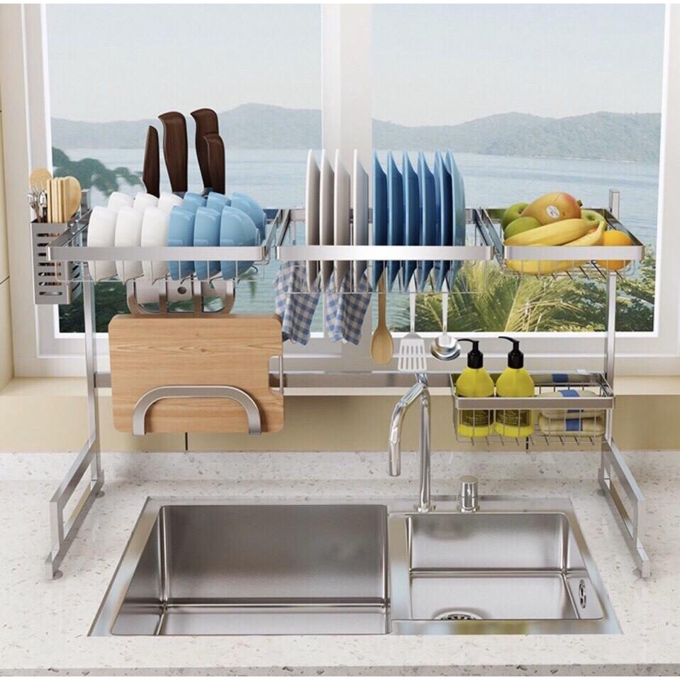 Kệ để bát đĩa đa năng Inox 304