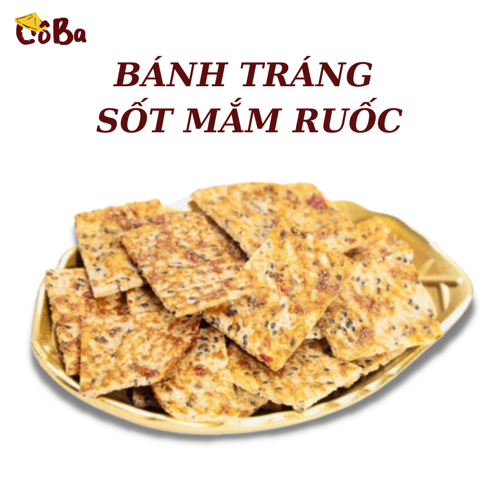 Bánh Tráng Nướng Sốt Mắm Ruốc Cô Ba 32G Đồ Ăn Vặt Văn Phòng, Xem Phim Bùi Béo Thơm Ngon Và Giòn Rụm Ngon Thử Là Ghiền