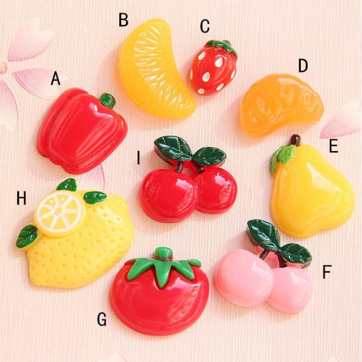 Chuyên Charm * Charm các múi, lát cắt hoa quả trang trí vỏ ốp điện thoại, dán tủ lạnh, DIY