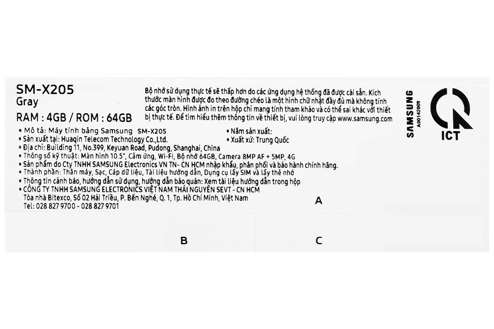Máy tính bảng Samsung Galaxy Tab A8 - Hàng Chính Hãng