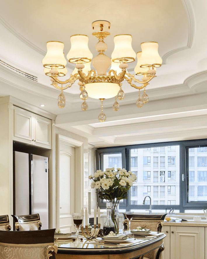 Đèn chùm trang trí OME pha lê phong cách Châu Âu hiện đại