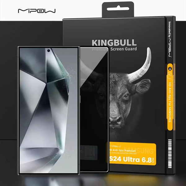 Cường Lực Chống Nhìn Trộm Dành Cho Samsung Galaxy S24 Ultra Mipow Kingbull Anti-Spy_ Hàng chính hãng