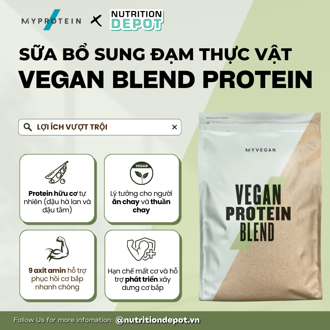 Sữa bổ sung đạm dành cho người ăn chay Vegan Blend Protein 2.5kg - Nutrition Depot