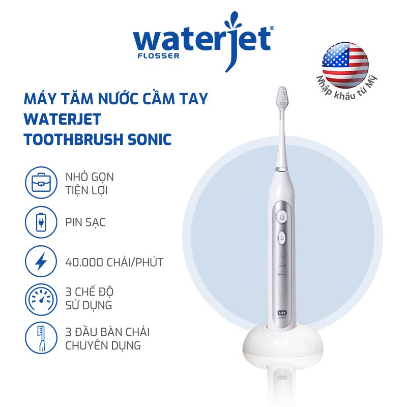 Bàn chải điện sóng âm WaterJet Toothbrush Sonic