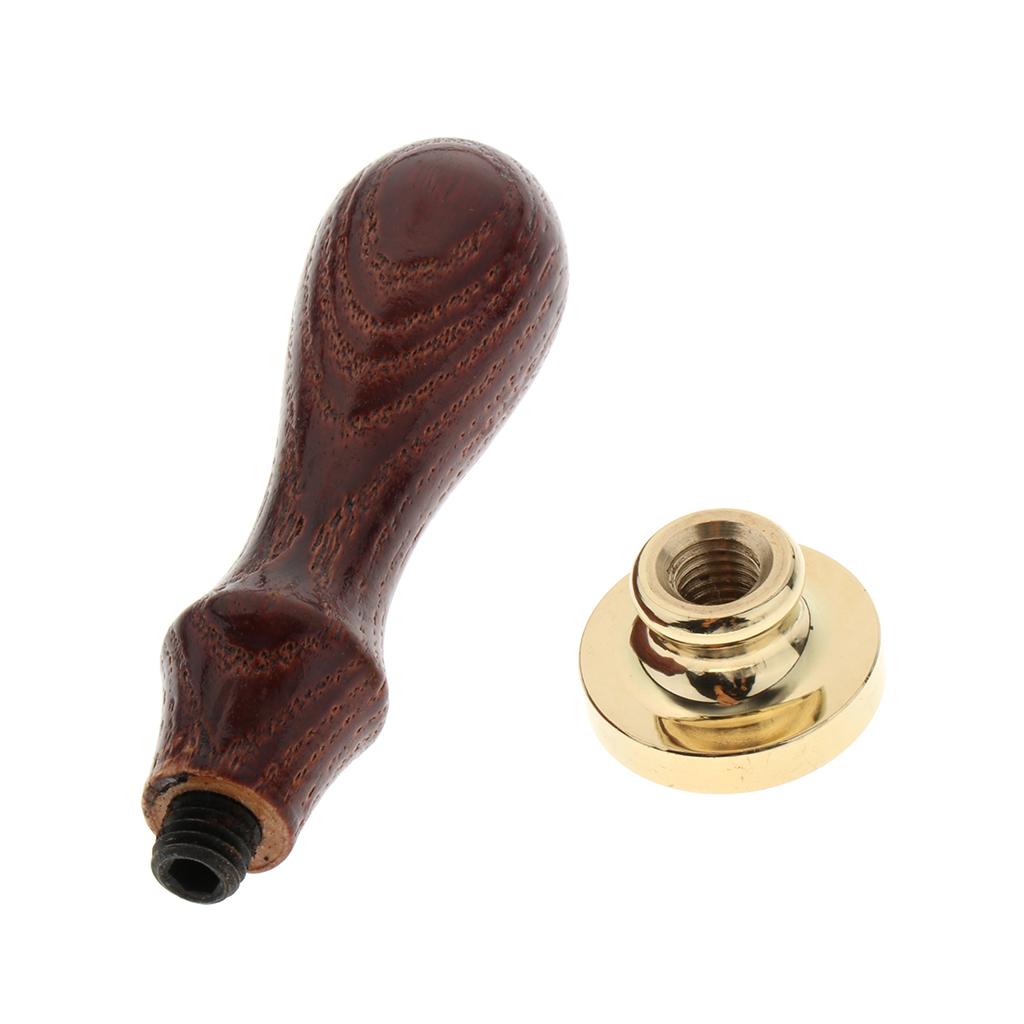 Exquisite Copper Sealing Wax Seal Stamp Wood Handle