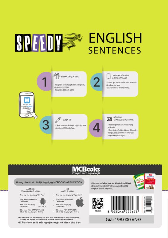 SPEEDY ENGLISH – SENTENCES-Cuốn sách tổng hợp các mẫu câu giao tiếp tiếng Anh thông dụng nhất trong cuộc sống hàng ngày.