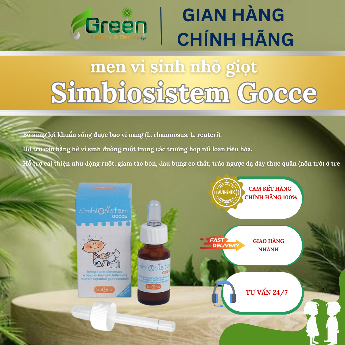 Men vi sinh nhỏ giọt Simbiosistem Gocce (Chai 10ml)