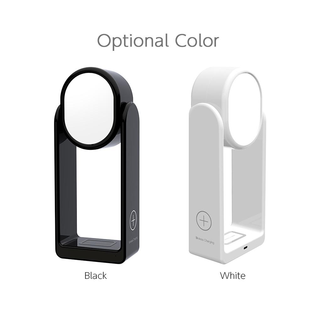 Bộ sạc không dây 5W 3 trong 1 gồm sạc Điện thoại kèm Gương và đèn bàn 6mm