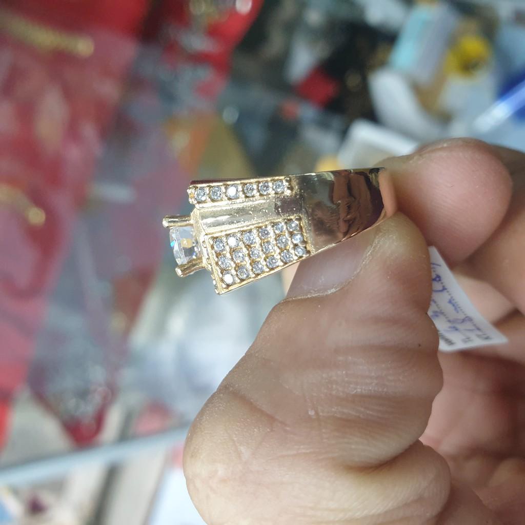 Nhẫn Nam Đính Đá Trắng Full Cao Cấp-Dùng lâu dài không phai màu, Bảo Hành 5 Năm