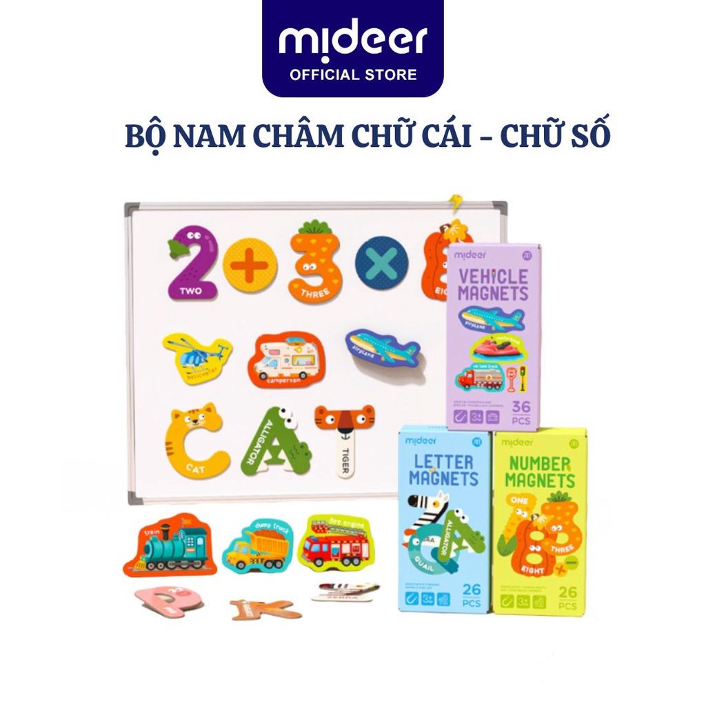 Bảng chữ cái tiếng anh và bảng số nam châm cho bé Mideer Letter Magnets - Number Magnets, Đồ chơi giáo dục cho bé 1 2 3