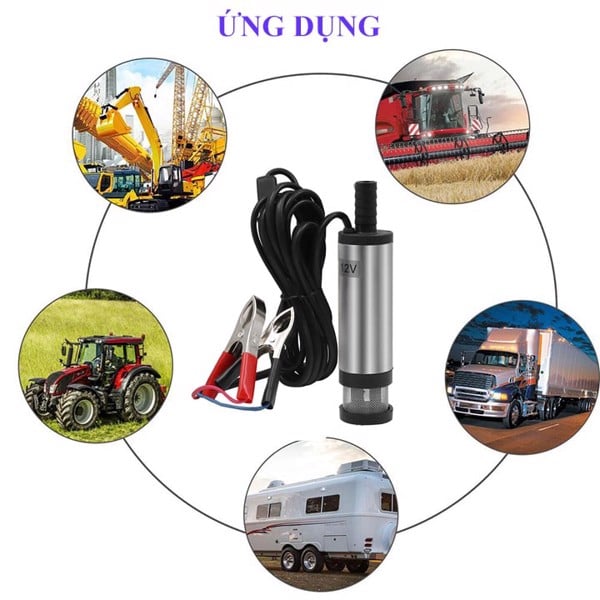 Máy bơm chìm mini 12v bơm hút dầu, chất lỏng tự động