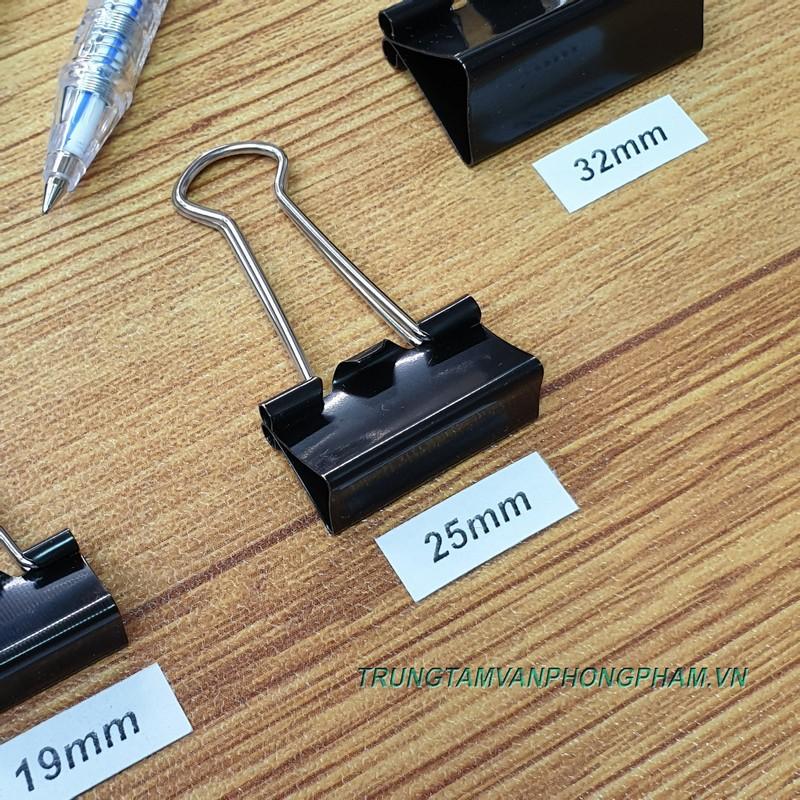 Kẹp bướm đen 15mm 19mm 25mm 32mm 41mm 51mm kẹp giấy Binder Clips - Double Clip