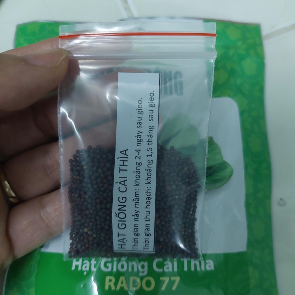 Hạt giống cải thìa, đóng túi zip 5g