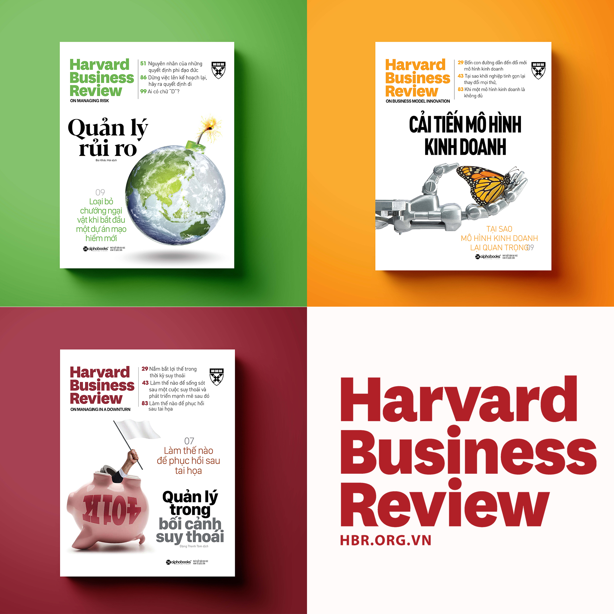 Combo Harvard Business Review Quản Lý Xuyên Khủng Hoảng: Cải Tiến Mô Hình Kinh Doanh + Quản Lý Trong Bối Cảnh Suy Thoái + Quản Lý Rủi Ro