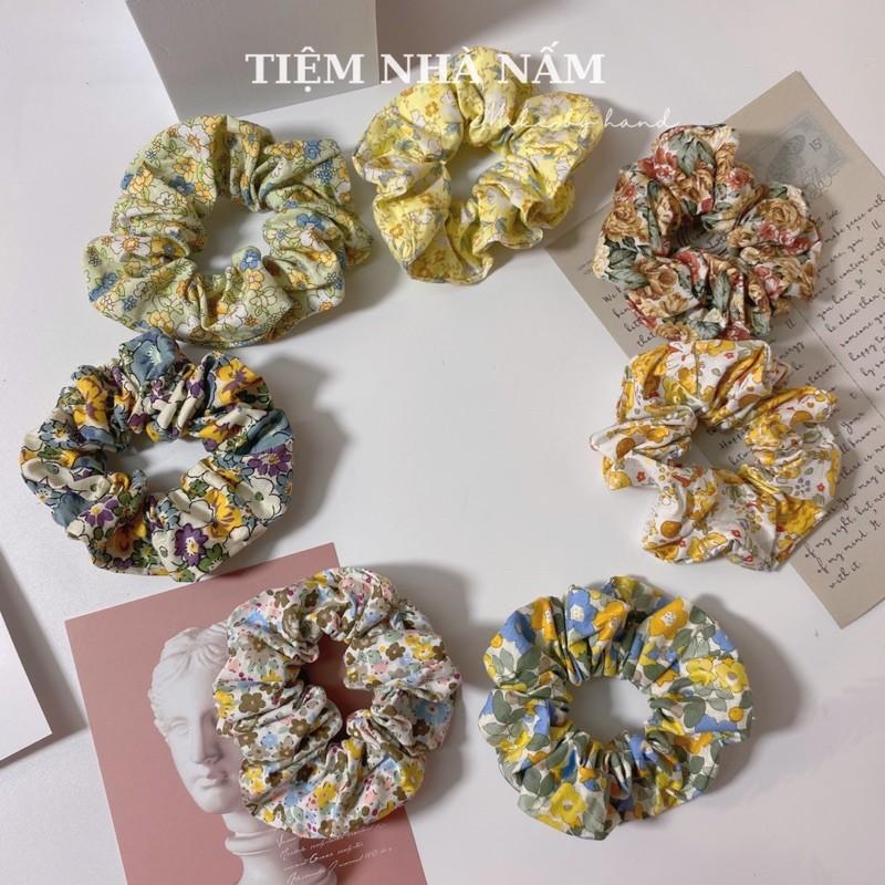 CỘT TÓC SCRUNCHIES VẢI HOA HOT NHẤT MÙA HÈ -