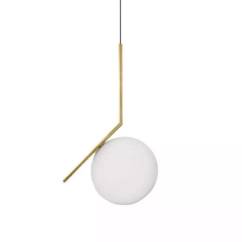 ĐÈN THẢ DECOR NORDIC PHONG CÁCH BẮC ÂU, ĐÈN THẢ CÀNH MẠ VÀNG CẦU THỦY TINH TRẮNG ĐỤC D200