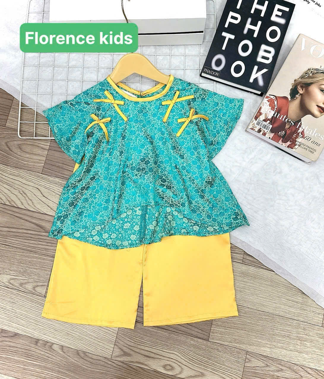 Bộ bà ba cho bé gái diện lễ tết noel giáng sinh năm mới đẹp từ 10-40kg chất lụa mềm mát