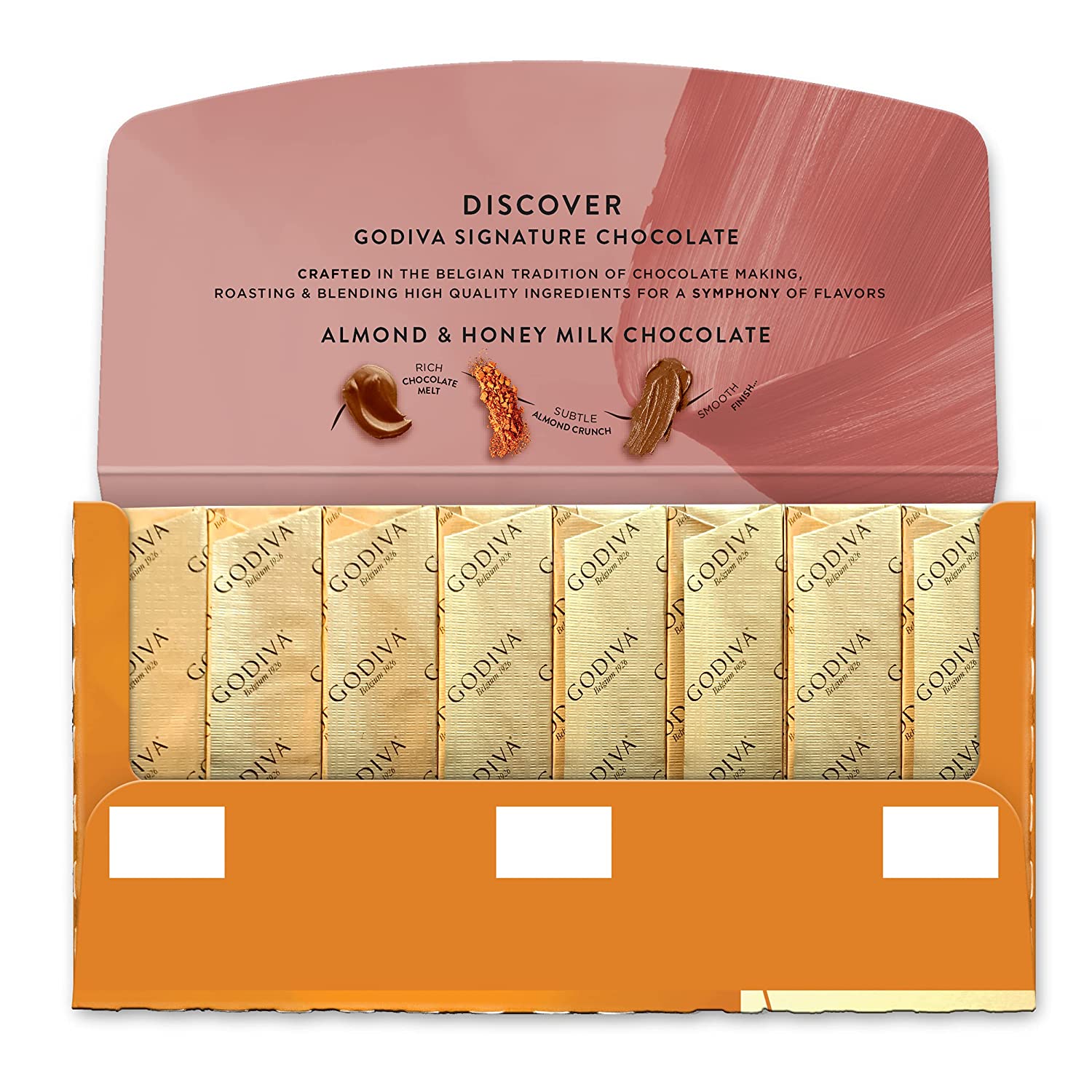 Chocolate Bars ngon nhất thế giới GODIVA Signature : Almond &amp; Honey Milk Chocolate 90g